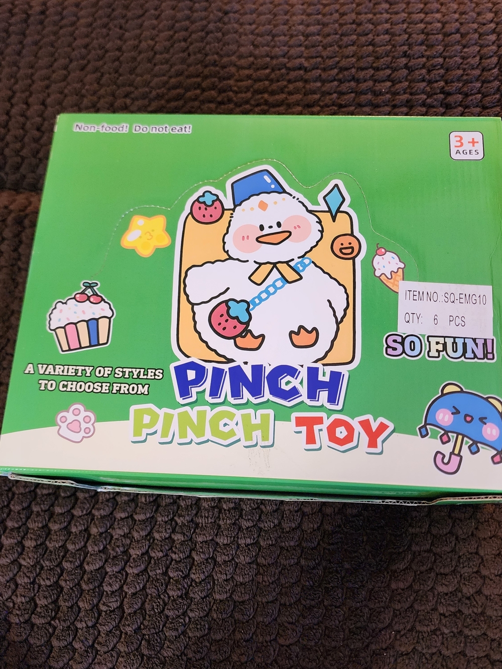 Pinch Pinch Toy. A Variety Styles Box of 6 Different Styles.